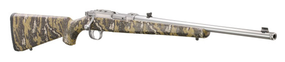 Ruger 77/357, 357 Mag, 18.50" Barrel, 5 Rds, Brushed Stainless/Camo - 736676074204 