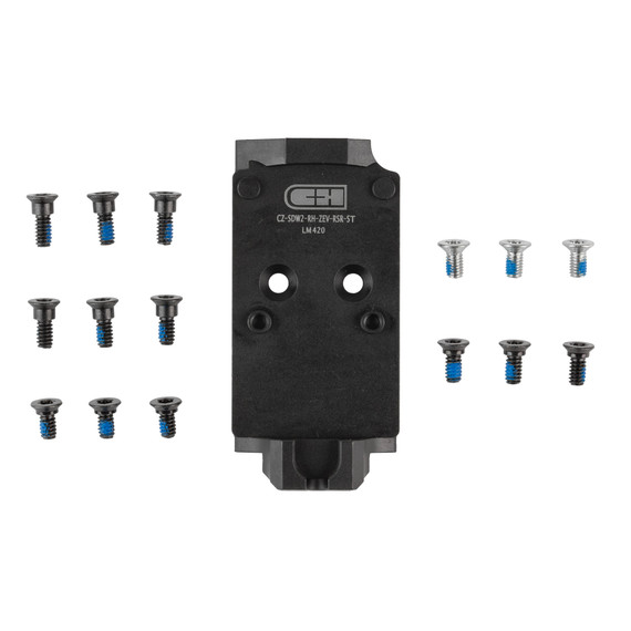 C&H Precision CZ-SDW2-RH-ZEV-RSR-ST, Optic Mounting Plate, Anodized Finish - 616943738407 