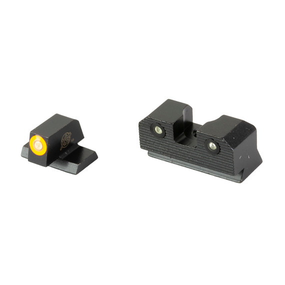 XS Sights R3D 2.0, Tritium Night Sight, Fits S&W M&P OR Full Size & Compact, Orange Front Outline, Green Tritium Front/Rear - 647533002417 