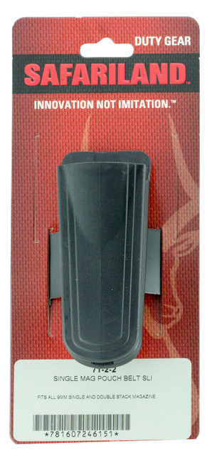 Safariland Double Mag Pouch, Belt Slide Mount, Black Polymer - 781602554930 