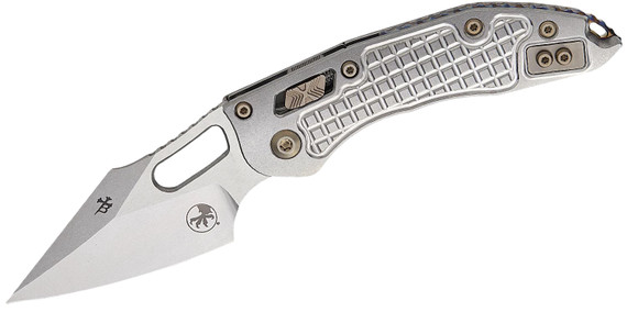 Microtech Stitch RAM-LOK, Marfione Select, Stonewash Blade, Stonewash Frag Titanium with Flamed Titanium Accents - 841768189305 