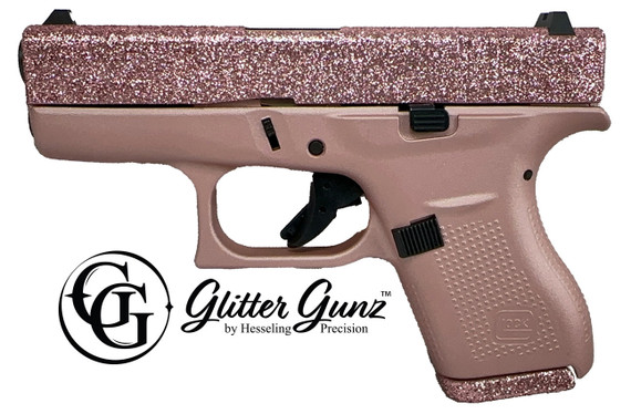 GLOCK 42, .380 ACP, 3.25" Barrel, 6 Rds, Rose Gold Glitter - 151550026654 