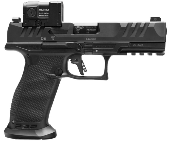 Walther PDP FS Professional Acro, 9MM, 4.5" Barrel, 18 Rds, Black - 723364231612 