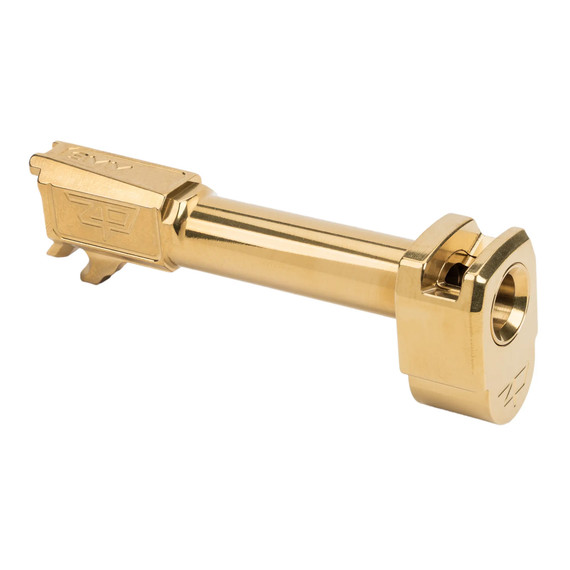 Zaffiri Precision ZP.365BTCG, Threadless Compensator, 9MM, 3.6" Barrel, Titanium Nitride Finish, Gold - 658792272213 