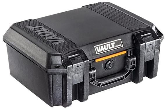 Pelican Vault 5-Pistol Case, Black Polyethylene, High-Impact Polymer - 825494080792 