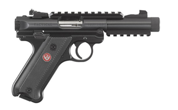 Ruger Mark IV Tactical, 22LR, 4.40" Barrel, 10 Rds, Blued - 736676401505 