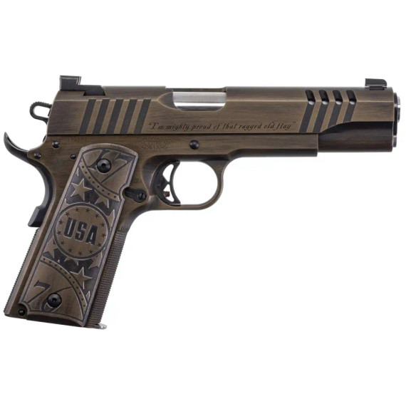 Auto-Ordnance 1911 Old Glory, 45 ACP, 5.00" Barrel, 7 Rds, Burnt Bronze Cerakote - 602686422505 