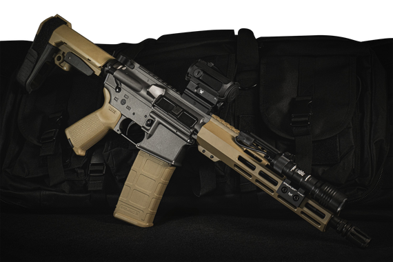 Shark Coast SCC04427TWB-P, 5.56 NATO, 10.50" Threaded Barrel, 30+1 Rds, Gray/Tan - 810188104427 