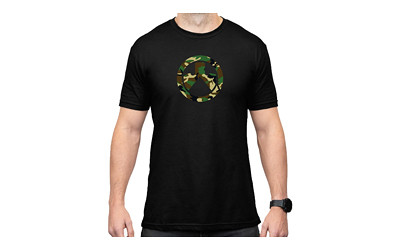 Magpul Woodland Camo Icon Logo T-Shirt, Large, Cotton Polyester Blend, Black - 840815134800 