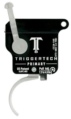 TriggerTech Remington 700 Primary Curved Trigger, 1.5-4 lb Pull, Stainless Finish - 885768000000 
