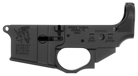 Spikes Tactical Snowflake, Receiver, Stripped Lower, Black Anodized - 756542285596 