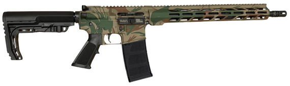 Patriot Ordnance Factory P-15 Base Rhodesian Brush Stroke, 5.56 NATO, 16.50" Barrel, 30 Rds, Rhodesian Brush Stroke - 756542287149 