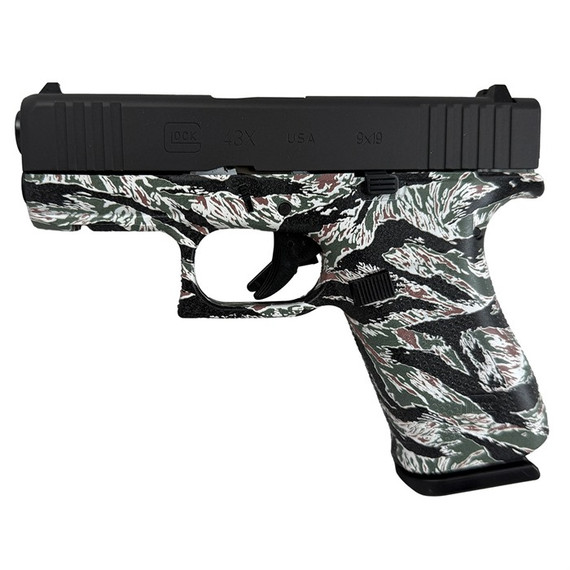Glock G43X, 9MM, 3.41" Barrel, 10 Rds, Black Tiger Camo - 050806033122 