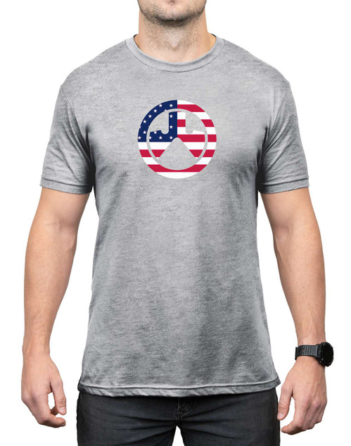 Magpul Independence Icon T-Shirt, Athletic Gray Heather, Cotton/Polyester, Short Sleeve, Small - 840815137559 
