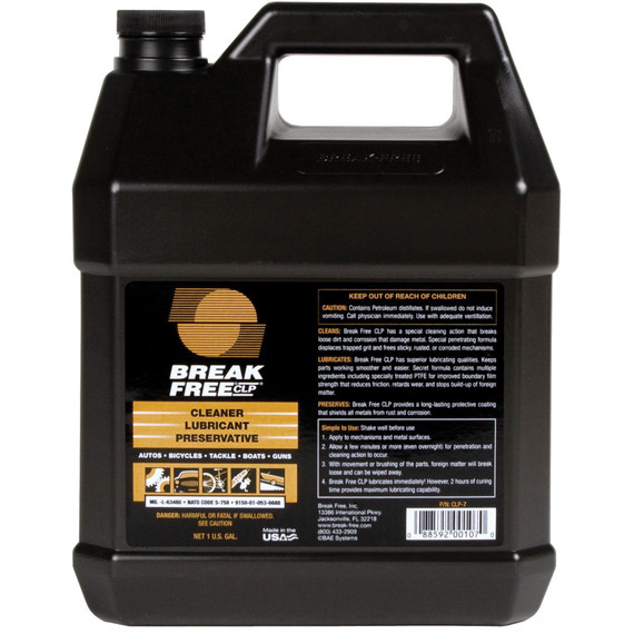 Safariland Break Free CLP Cleaner, Lubricant & Preservative, Gallon, PTFE, Petroleum Distillates - 088592001070 