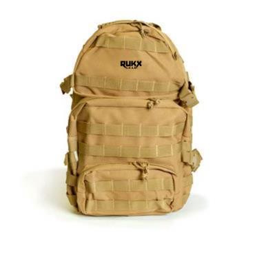 ATI Rukx Gear Tactical 3 Day Backpack, Tan, 600D Polyester - 813393017865 