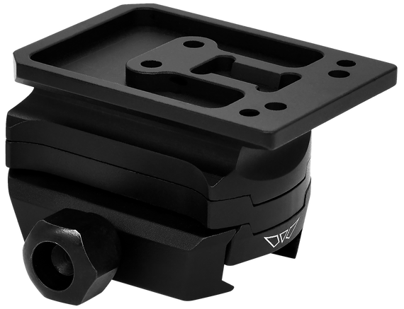 Warne 6105M Red-Dot Riser, Holosun AEMS, Tactical Black Anodized - 656813113415 