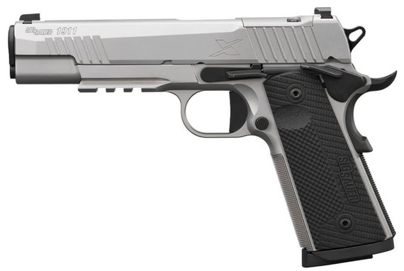 SIG Sauer 1911, 45ACP, 5.00" Barrel, 8 Rds, Stainless Bead Blast - 798681695362 