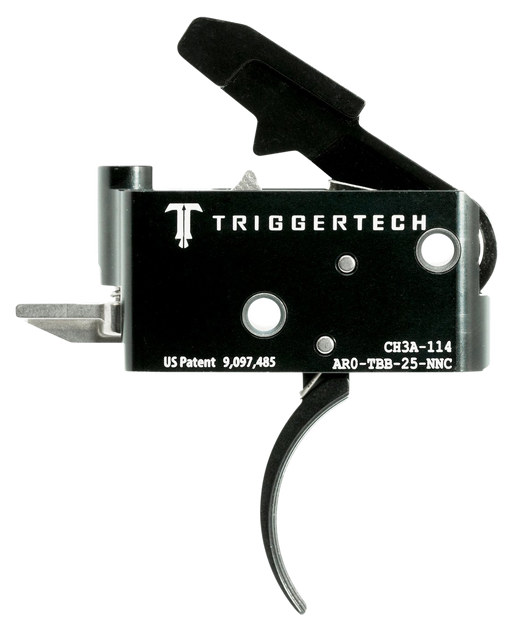 TriggerTech AROTBB25NNC, Two-Stage Traditional Curved Trigger, 2.50-5 lbs Draw Weight, AR-15 Right - 885768000383 
