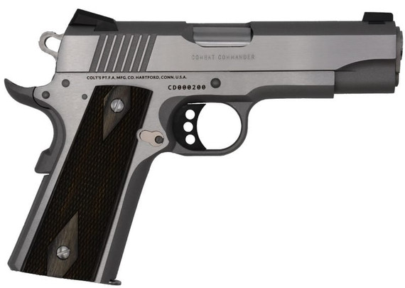 Colt Combat Commander, .45 ACP, 4.25" Barrel, 8 RDs, Stainless Steel - 098289111371 