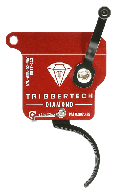 TriggerTech Remington 700 Diamond, Curved Trigger, Black Finish - 885768000765 