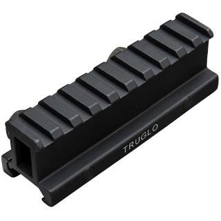 TruGlo TG TG8990B, Riser Mount, 1 Picatinny, CNC-machined Aluminum, Black - 788130018248 