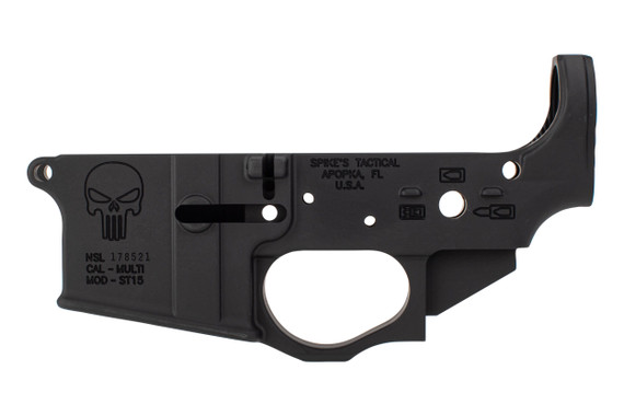 Spikes Tactical ST15, Receiver, Stripped Lower, Black Anodized - 855319005013 