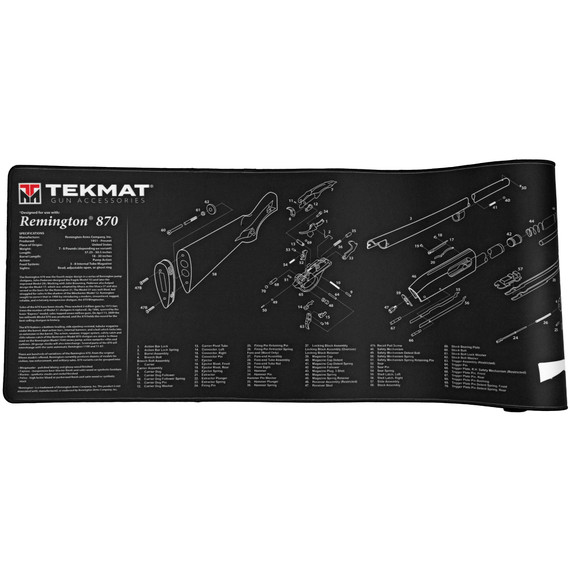 TekMat Ultra Rifle Mat Remington 870, Cleaning Mat, Black - 612409971678 
