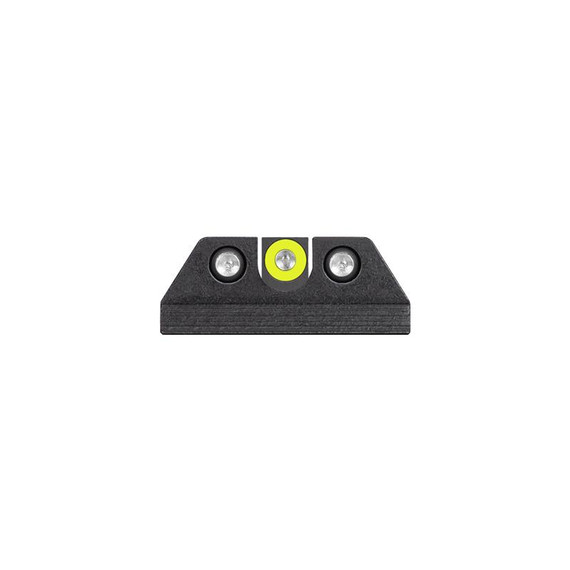 Night Fision Night Sight Set, Yellow Front, Square Notch Rear, FN 509, Black - 810116036615 