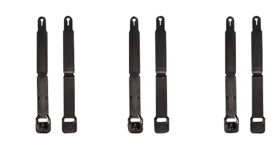 High Speed Gear MOLLE Clips, Black Injection Molded, 12 Pack - 849954008935 