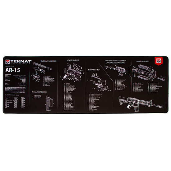 TekMat TEK R44AR15, Premium Gun Cleaning Mat, Oversized Design, Black - 612409971654 