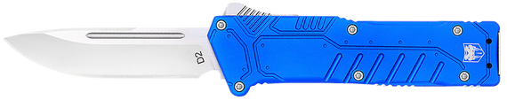 CobraTec BLUSFDNS Special Forces, 3.25" D2 Drop Point, Aluminum Handle, Blue - 099654038941 