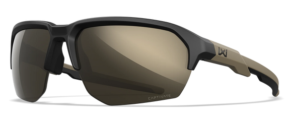 Wiley X CHJKL04 Jakl, Tungsten Mirror Lens, Matte Black w/ Tan Frame, Matte Black with Tan - 712316091497 