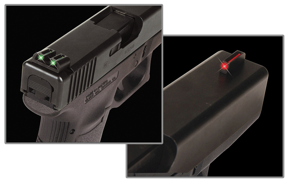 TruGlo Fiber Optic Sight for S&W M&P, Red Front Green Rear, Black - 788130012581 