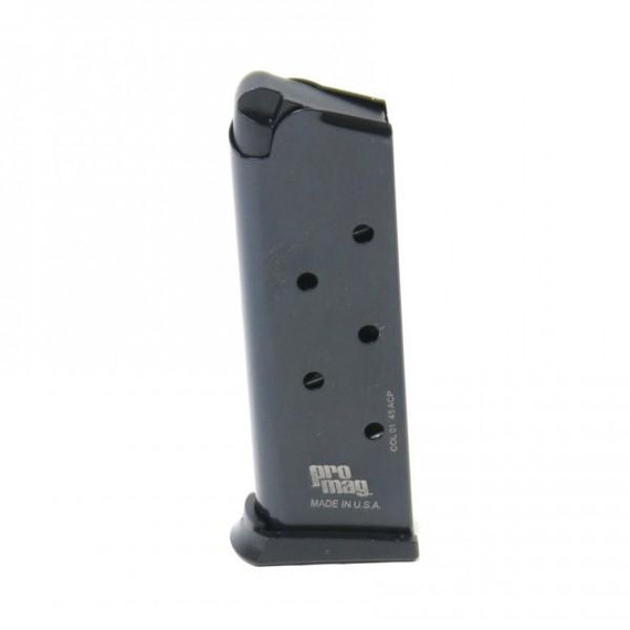 ProMag COL 01, Magazine, 6 Rds, Blued Steel - 708279000065 