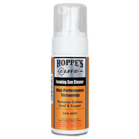 Hoppes Elite Foaming Gun Cleaner, High Performance Technology, Removes Carbon, Lead & Copper, Low Odor, Non-Flammable, 4 oz Spray, Not specified - 026285517293 