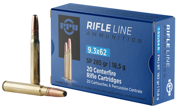 PPU, 9.3MMX62 MAUSER, 285 Gr, SOFT POINT, 20 Rds - 8605003812975 