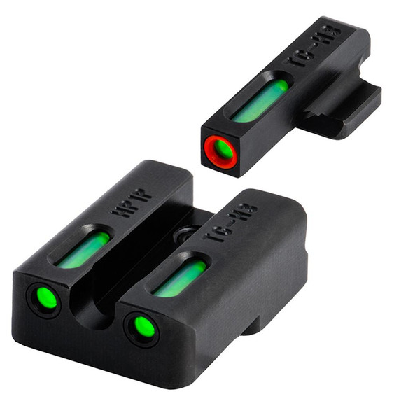 TruGlo TFX Pro Handgun Sights, Canik TP9, Green with Orange Front, Green Rear, Black - 788130032510 