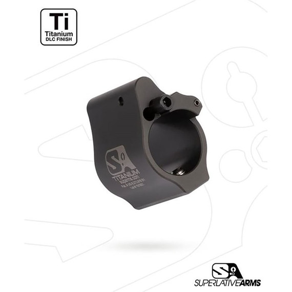 Superlative Arms SABO-DI-936SDT, Adjustable Gas Block, Titanium, .936" Diameter, Dark DLC Finish, Black - 850011846513 
