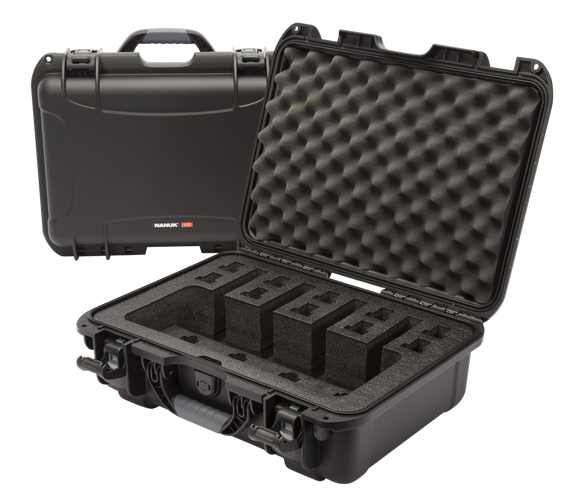 Nanuk 9254UP1, Pistol Case, Waterproof, Black Resin, Closed-Cell Foam Padding - 666365017956 