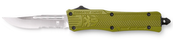 CobraTec CTK-1 Small, 2.75" Drop Point, Aluminum Handle, Green - 099654021967 