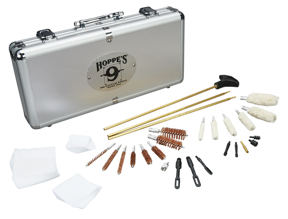 Hoppe's UAC102 Deluxe Accessory Cleaning Kit, Multi-Caliber Rifles/Shotguns/Pistols, Brass Rods, Steel Brushes, Silver - 026285841831 