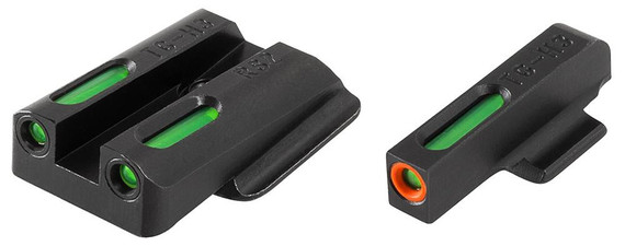 TruGlo TFX Pro, Ruger LC9/LC9s/LC380, White Orange Front/Rear Green, Black - 788130022825 