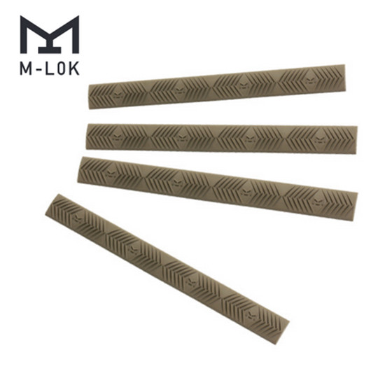 Ergo Grips ERGO 4-SLOT M-LOK WEDGELOK Rail Cover, 4-Pack, Dark Earth, Flat Dark Earth - 874748006194 