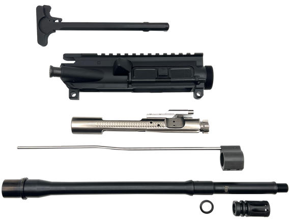 LBE Unlimited Ready Build Kit, 14.5" CHF Barrel, 5.56 NATO, Complete Upper Receiver, Black - 706612408158 