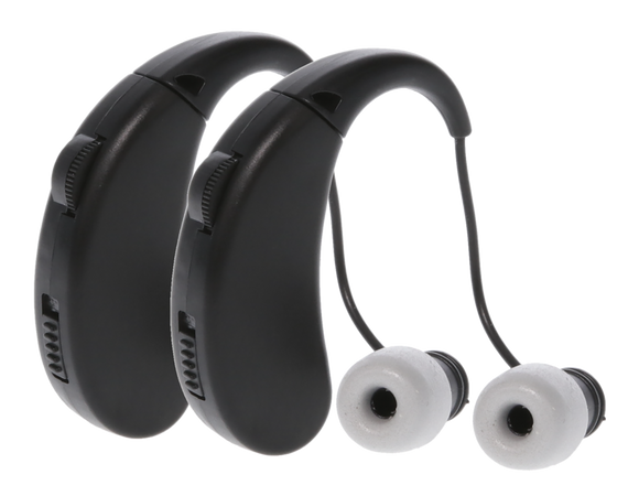 Walker's GWPRCHUE2PK Ultra Ear BTE Hearing Enhancer, 22 dB, Behind the Ear, Rechargeable, 2 Pack, Black - 888151023372 