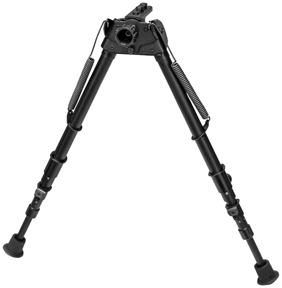 Harris S-25C(M-LOK) Bipod, Swivel, 13.5-27", Black Steel/Aluminum, Rubber Feet - 051156113304 