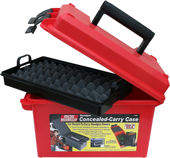 MTM Case-Gard HCC30 Conceal Carry Case, Handgun, Red - 026057312309 