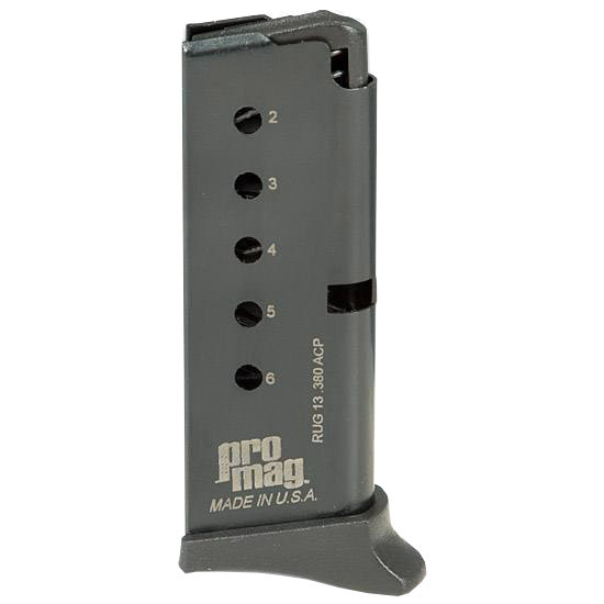ProMag PM RUG13 Magazine, 6 Rds, Blued Steel - 708279009006 