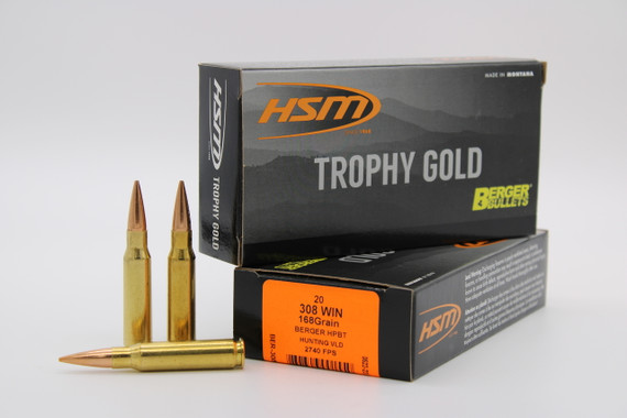 HSM, .308 WIN, 168 Gr, SOFT POINT, 20 Rds - 837306001550 